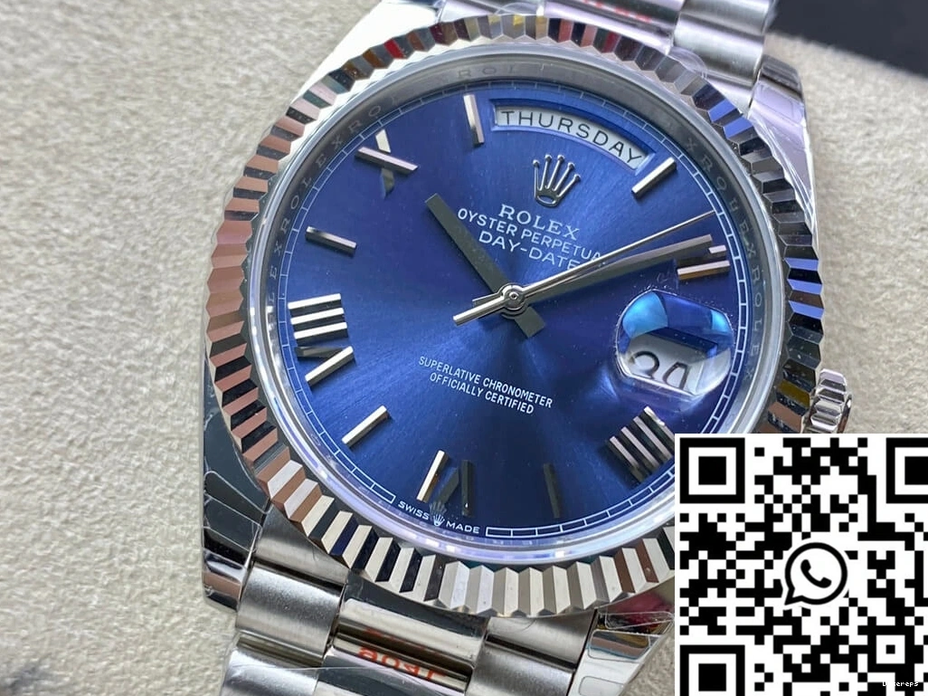 M228236-0007 Rolex Dial Factory EW Date Day Blue 0130
